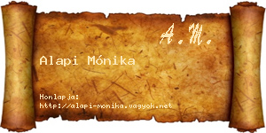 Alapi Mónika névjegykártya